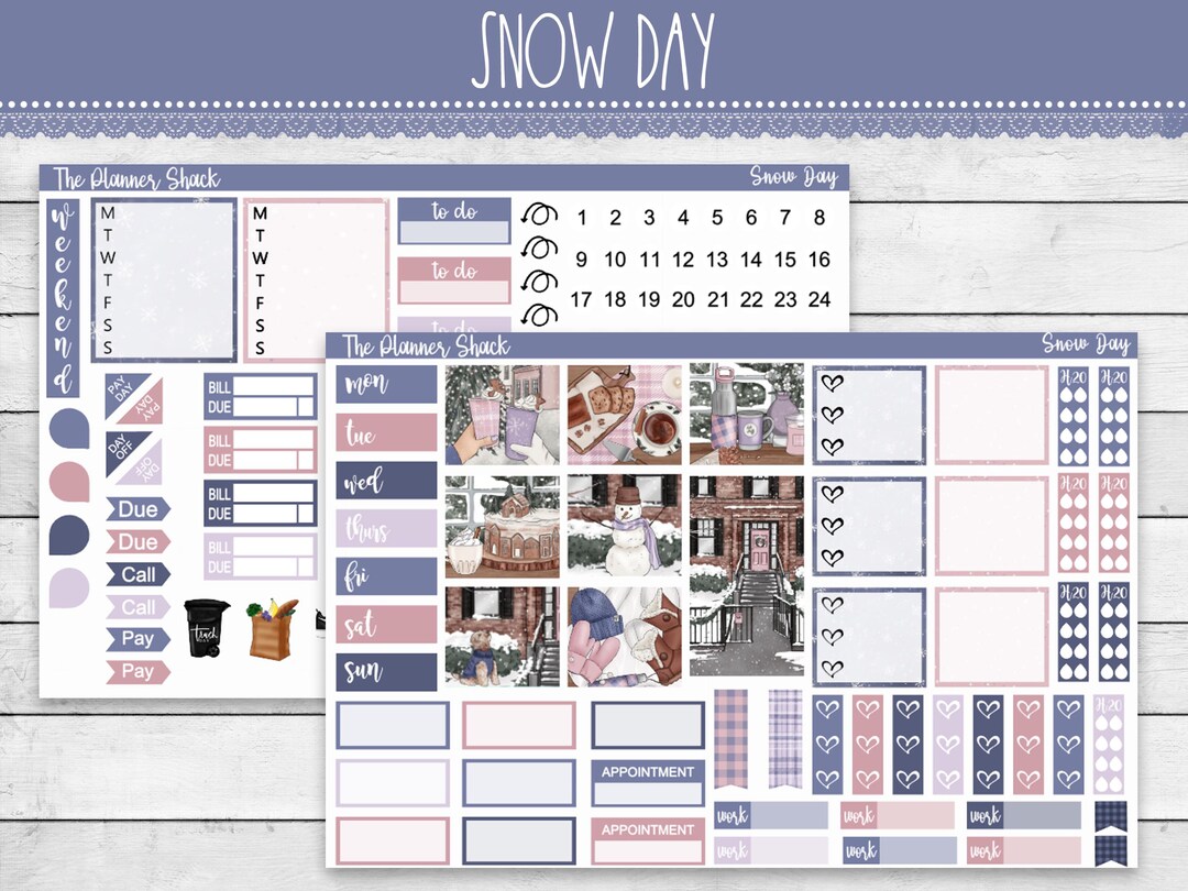 Printable Hobonichi WEEKS Weekly | Snow Day | Printable Planner ...