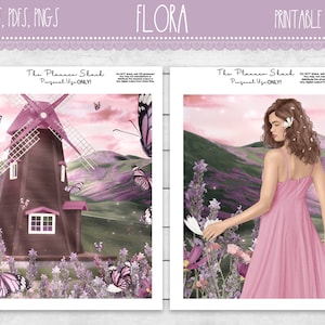 Flora Dashboards | A6 | B6 | Vaste | personnelle | personnelles A5 | A5 Large | Tableaux de bord numériques | Tableaux de bord imprimables | Tableaux de bord de printemps