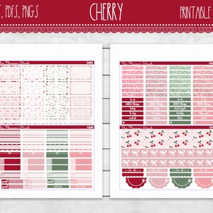 Cherry Vertical Planner Erin Condren Printable Planner Stickers Planner ...