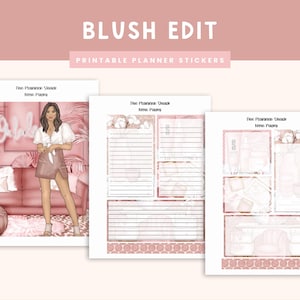 Blush Edit Notes Pages | Notes Pages | Erin Condren | 7 x 9" Planners | Printable Planner Stickers | Beauty | Fashion