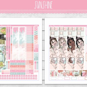 Hobonichi Cousin Poolside Mensal para Imprimir | Mensal de Verão | Verão | Adesivos para Planejador para Imprimir | Adesivos para Imprimir | Visualização Mensal