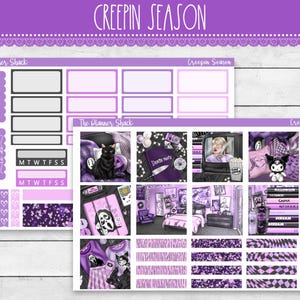 Hobonichi Cousin Weekly para impressão | Creepin Season | Halloween Weekly | Adesivos para planejador para impressão | Hobonichi Cousin | Hobonichi Weekly