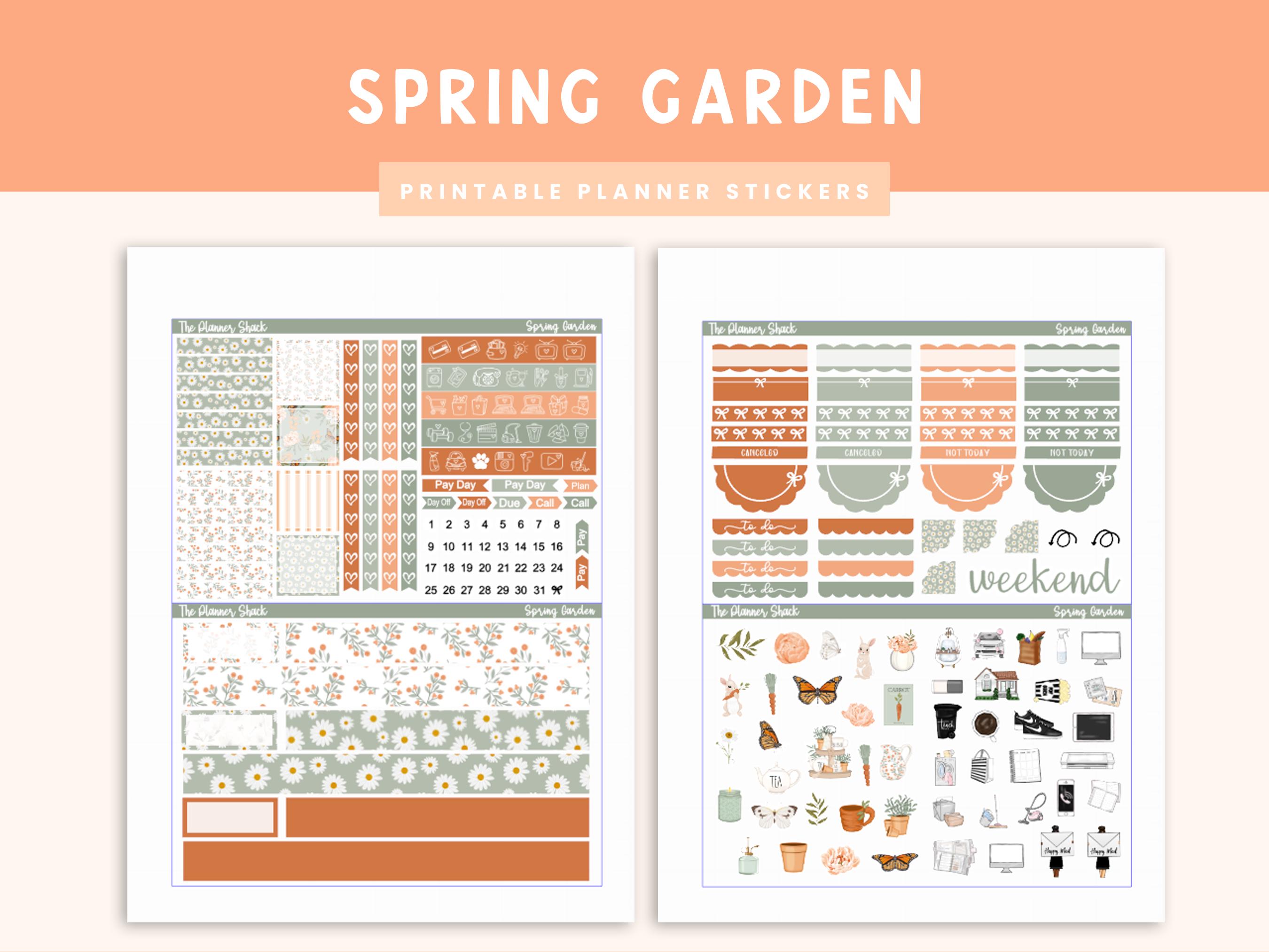 Printable Spring Garden Weekly | Happy Planner | Spring | Easter ...