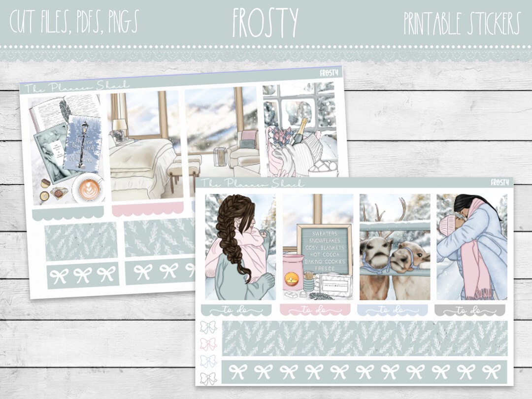 Printable Frosty Weekly Happy Planner Winter Winter Weekly Printable ...