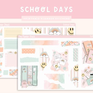 Printable School Days Journaling Weekly | Jouraling Printables | Journaling Stickers | Printable Stickers | Back To School | School Journal image 1