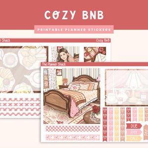 Printable Cozy BnB Weekly | Happy Planner Dashboard | Fall | Fall Weekly | Printable Planner Stickers | Weekend Getaway | Dashboard Weekly