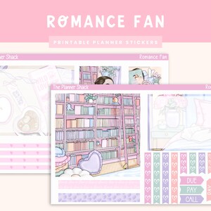 Afdrukbare Happy Planner DASHBOARD per week | Vrolijke planner | Romantische waaier | Weekblad Romantiek | Afdrukbare plannerstickers | Boekenliefhebber