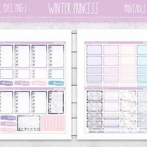 Printable Winter Princess Weekly Happy Planner Winter Winter Weekly ...