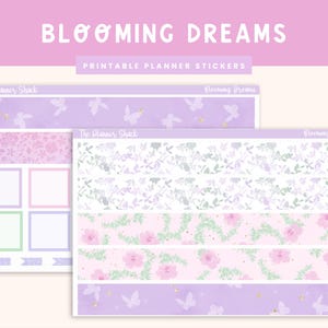 Pegatinas imprimibles para planificadores semanales de 7 x 9 Daily Duo / Blooming Dream / Primavera / Verano / Pegatinas imprimibles para planificadores semanales / Pegatinas imprimibles / Pegatinas imprimibles / Pegatinas imprimibles para planificadores semanales de 7 x 9 Daily Duo