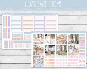 Printable Hobonichi COUSIN Weekly | Home Sweet Home | Moving Day Weekly | Printable Planner Stickers | Hobonichi Cousin |Hobonichi Printable