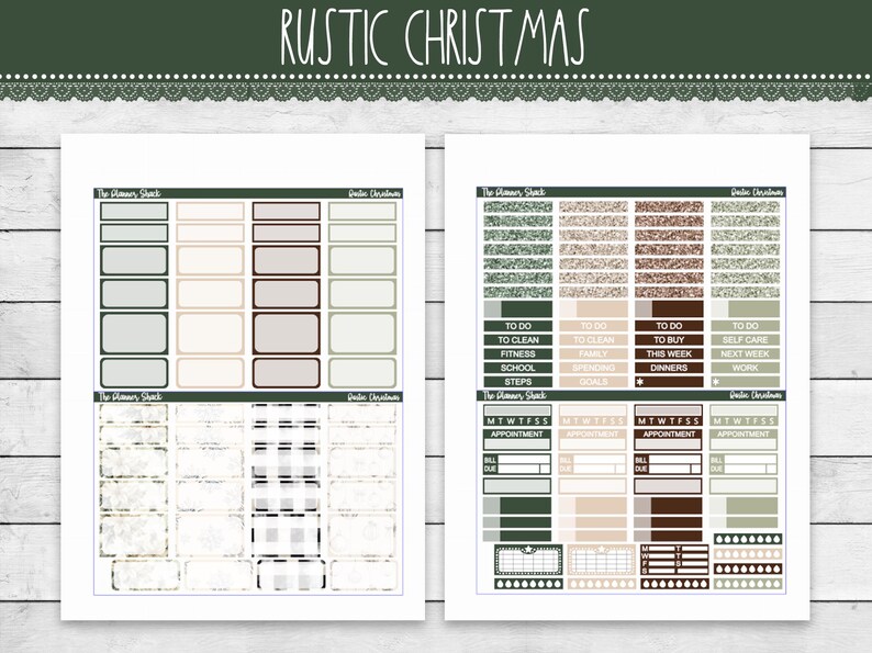 Printable Rustic Christmas Weekly | Erin Condren | Vertical Weekly ...
