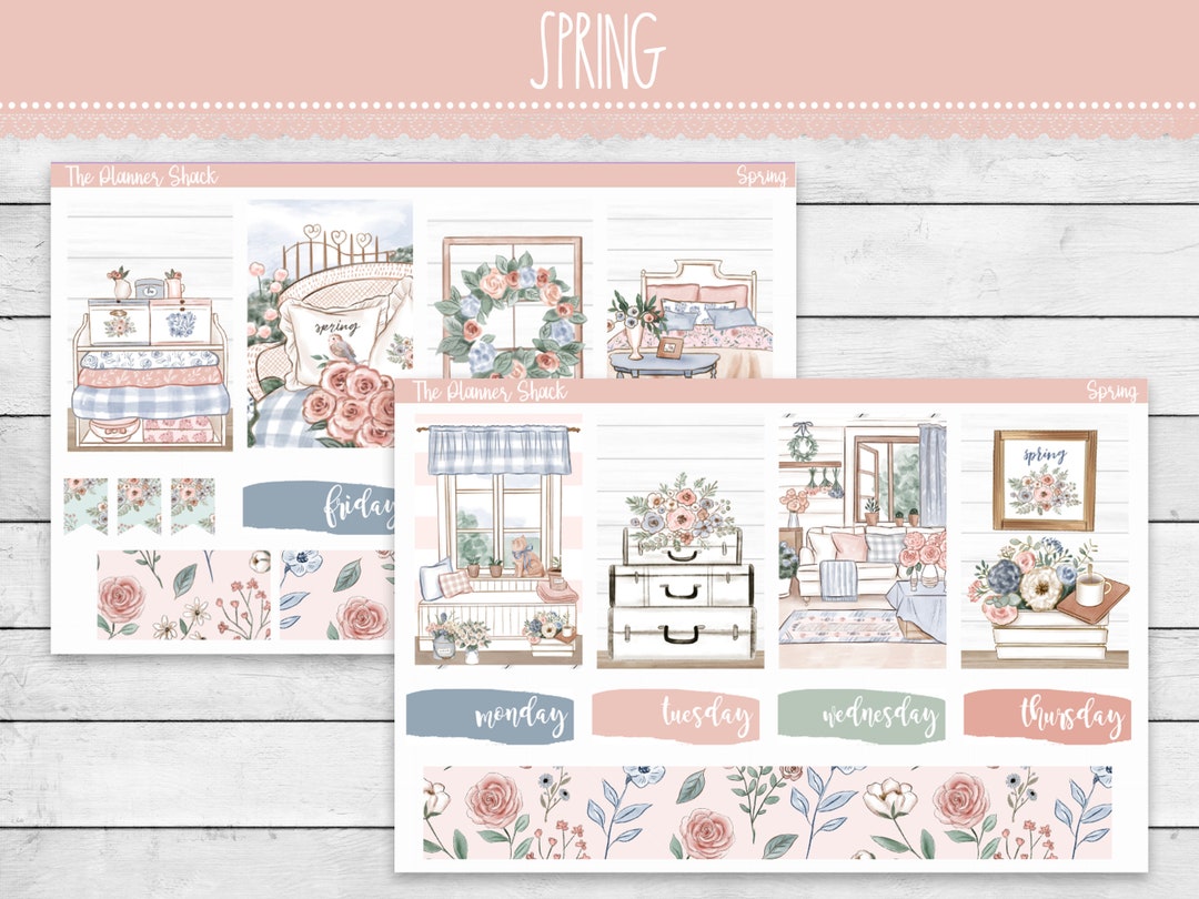 Printable Spring Weekly | Happy Planner | Spring Weekly | Spring Cabin ...