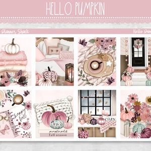 Hebdomadaire imprimable Hello Pumpkin | Erin Condren | Hebdomadaire vertical | Automne | Citrouilles | Automne | Stickers agenda imprimables | Hebdomadaire imprimable