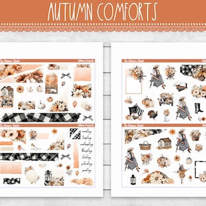 Kit imprimible para llevar un diario con las comodidades del otoño / Otoño / Flores otoñales / Pegatinas imprimibles / Imprimibles para llevar un diario digital / Imprimibles para llevar un diario