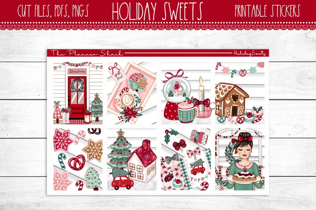 Holiday Sweets Vertical Erin Condren Christmas Printable Planner ...
