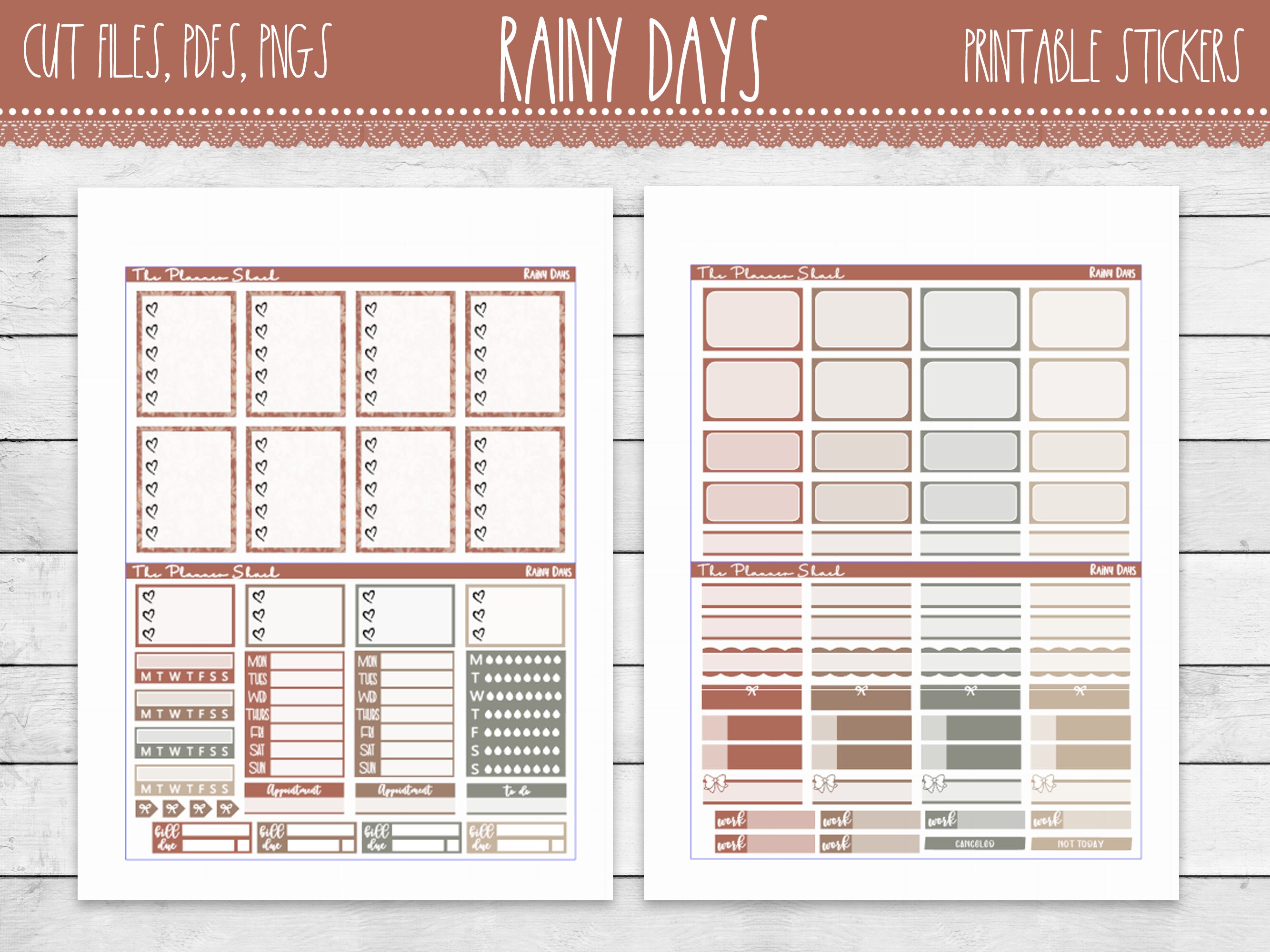 Printable Rainy Days Weekly Erin Condren Fall Fall - Etsy