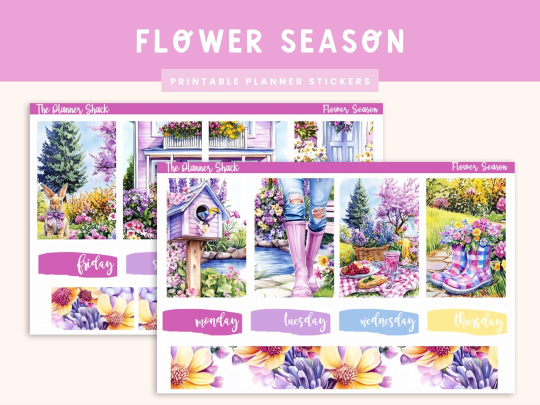 Printable Flower Season Weekly | Happy Planner | Spring | Spring ...