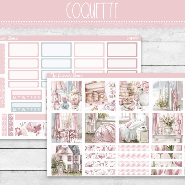 Printable Hobonichi COUSIN Weekly | Coquette | Coquette Weekly | Printable Planner Stickers | Hobonichi Cousin | Hobonichi Printable