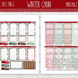 Printable Winter Cabin Weekly Happy Planner Winter Christmas Winter ...