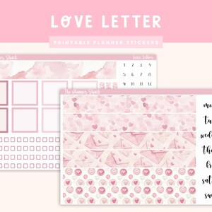 Printable A5 DAILY DUO Weekly | Liebesbrief | Valentinstag wöchentlich | Druckbare Planer Aufkleber | Druckbare Aufkleber | A5 tägliches Duo