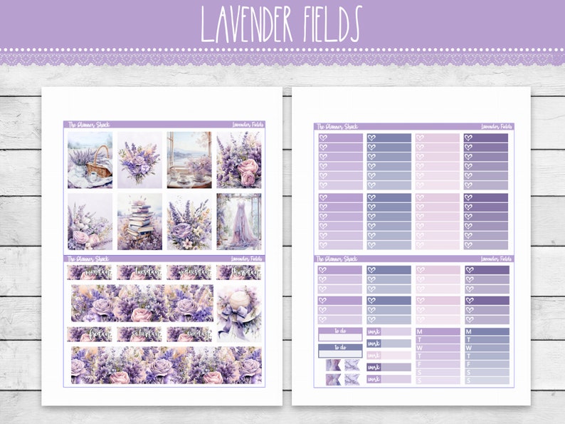 Printable Lavender Fields Weekly | Spring | Erin Condren | Vertical ...