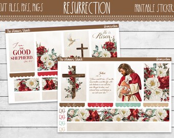 Printable Resurrection Weekly | Happy Planner | Easter Weekly | Faith Weekly | Printable Planner Stickers | Printable Sticker | Easter