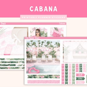 Printable Cabana Weekly | Happy Planner Dashboard | Summer | Summer Weekly | Printable Planner Stickers | Weekly Printable | Pool Day