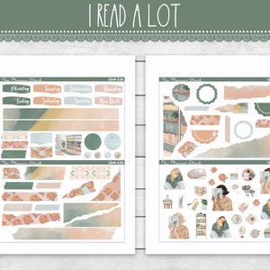 Kit de journalisation J'ai beaucoup lu | Amoureux des livres | Stickers imprimables | Semaine du journal des amoureux des livres | Journal hebdomadaire | Autocollants pour journaux