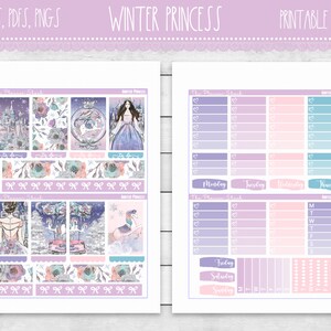 Printable Winter Princess Weekly Happy Planner Winter Winter Weekly ...