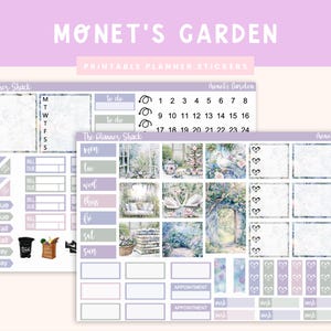 Printable Hobonichi WEEKS Weekly | Monet's Garden | Spring Weekly | Printable Planner Stickers | Hobonichi Weeks Printable | Floral | Garden