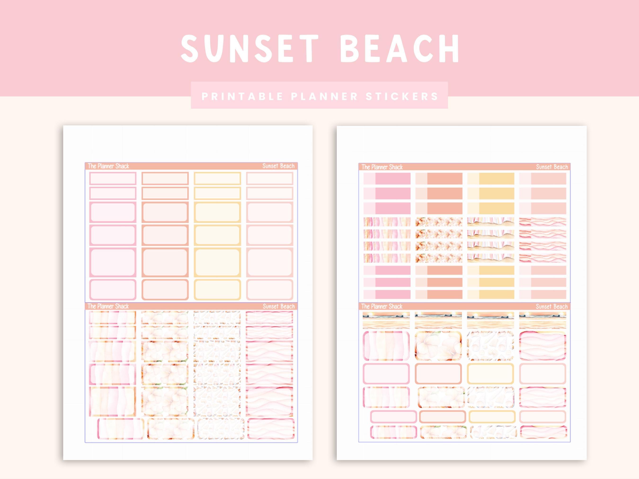 Printable Sunset Beach Weekly | Erin Condren | Vertical Weekly | Summer ...