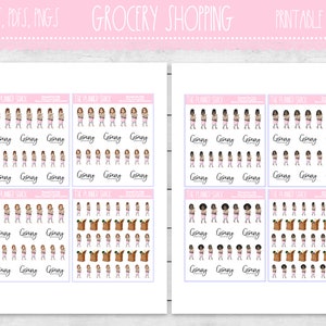 Printable Grocery Shopping Planner Stickers Grocery Shopping Grocery ...