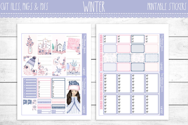 Winter Happy Planner Winter Days Printable Planner Etsy