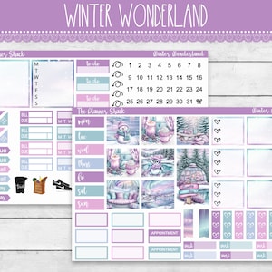Printable Hobonichi WEEKS Weekly | Winter Wonderland | Winter Weekly | Printable Planner Stickers | Hobonichi Weeks Printable | Winter Cabin