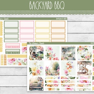 Printable Hobonichi COUSIN Weekly | Backyard BBQ | Summer Weekly | Printable Planner Sticker | Hobonichi Cousin | Weekly | Summer BBQ