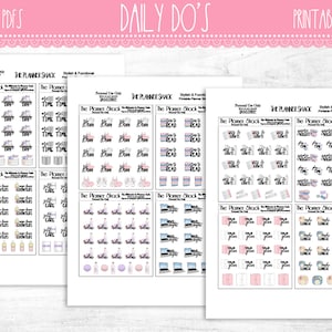 Do’s Dos | tägliche Aufgaben | Planer Aufgaben | Druckbare Planer Aufkleber | Planer Printables | Druckbare Aufkleber | Me-Time | Putztag