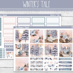Hobonichi imprimível COUSIN Weekly | Winter's Tale | Winter Weekly | Adesivos para planejador imprimíveis | Adesivos imprimíveis | Semanal imprimível