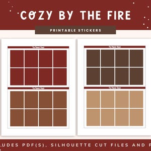 Printable Cozy By The Fire Weekly | Erin Condren | Vertical Layout | Fall | Fall Weekly | Fall Book Lover | Digital Stickers | Autumn | Cozy image 6