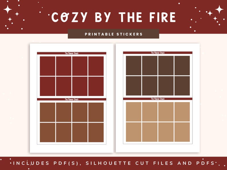 Printable Cozy By The Fire Weekly | Erin Condren | Vertical Layout | Fall | Fall Weekly | Fall Book Lover | Digital Stickers | Autumn | Cozy image 6