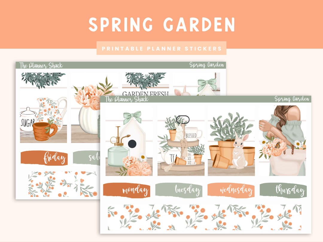 Printable Spring Garden Weekly | Happy Planner | Spring | Easter ...