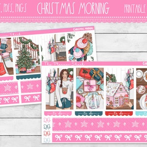 Printable Christmas Morning Weekly | Happy Planner | Christmas | Christmas Weekly | Printable Planner Stickers | Printable Stickers | Weekly