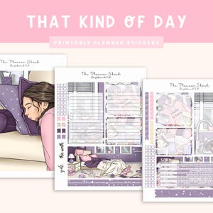Dashboard That Kind Of Day / Pagine di note / Erin Condren / Planner 7 x 9" / Adesivi per planner stampabili / Settimana difficile / Giornata difficile / Salute