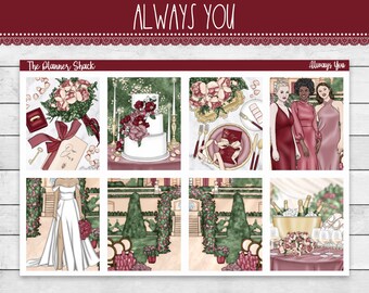 Printable Always You Weekly | Erin Condren | Vertical Weekly | Wedding Day | Printable Planner Stickers | Anniversary | Weekly Printable