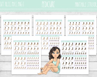 Printable Pedicure Planner Stickers | Pedicure | Pedicure Reminder | Functional Printables | Printable Planner Stickers | Printable Sticker