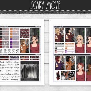 Printable Scary Movie Weekly Happy Planner Halloween Weekly Halloween