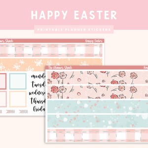 7 x 9 dagelijks duo afdrukbaar wekelijks | Vrolijk Pasen | Voorjaarsweekblad | Afdrukbare plannerstickers | Afdrukbare stickers | 7 x 9 dagelijks duo | Pasen