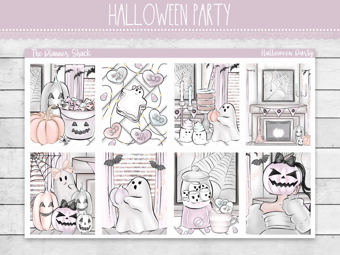 Printable Halloween Party 2 Weekly | Erin Condren | Vertical Weekly ...