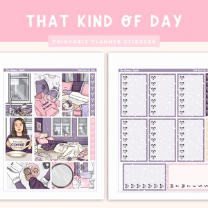 Stampabile That Kind Of Day Settimanale / Big Happy Planner / Clusterfck Settimanale / Adesivi per Planner Stampabili / Settimanale Stampabile / Giornata Brutta