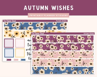 7x9 Daily Duo Printable Weekly | Autumn Wishes | Fall | Autumn Weekly | Printable Planner Stickers | Cozy Autumn | 7x9 Daily Duo