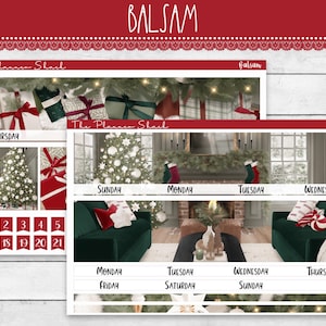 Maandelijkse balsem | Erin Condren | A5 breed | Maandelijks december | Kerstmis | Afdrukbare plannerstickers | Afdrukbare stickers | Maandelijkse weergave